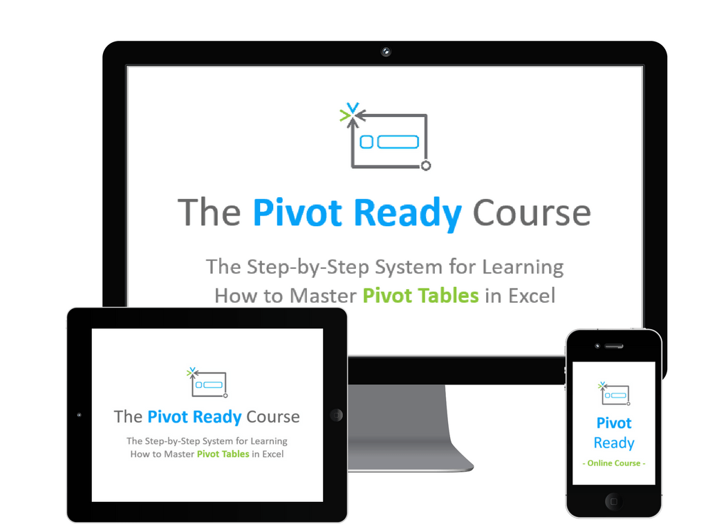 Pivot Ready Course Logo on 3 Screens