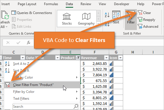 How To Clear Filters With Vba Macros Excel Campus