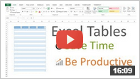 Excel Tables Video Page