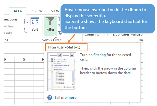 Excel for mac and accessing the menu bar with keyboard and mouse