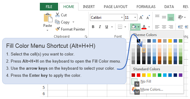 keyboard shortcut for paste in excel