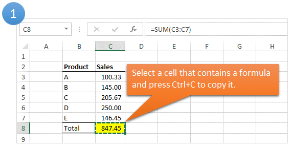 Paste Buddy Paste with Shortcut Key Step 1 - Copy