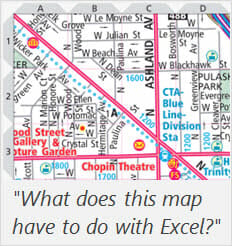 Excel INDEX Road Map