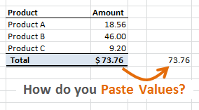 How Do You Paste Values Example