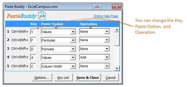 keyboard shortcuts for copy and paste