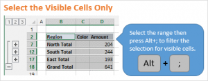 How To Copy & Paste Visible Cells Only (Video) - Excel Campus