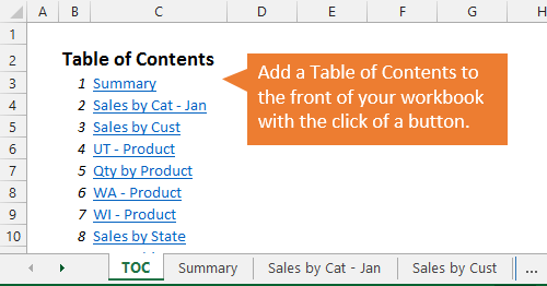 Tab of Contents with Tab Hound