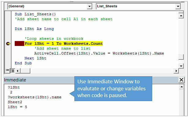 5 Ways to Use the VBA Immediate Window - Excel Campus