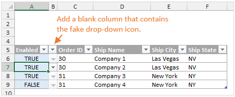 Drop Down List Arrow Always Visible In Excel