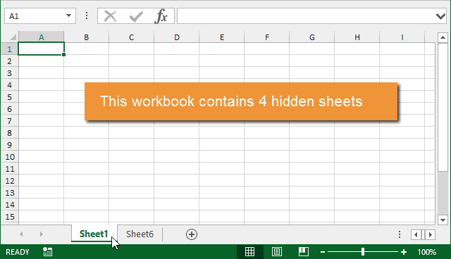 Unhide All Worksheets Using the VBA Immediate Window