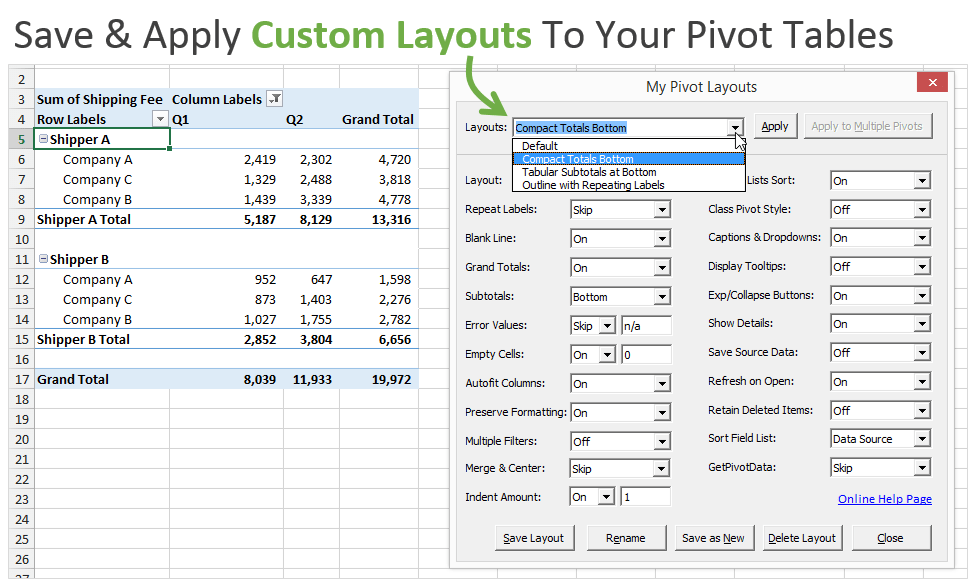 Excel Pivot Chart Dashboard