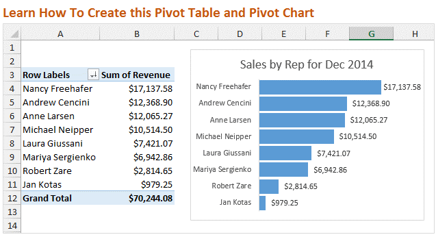 Pivot Table Chart