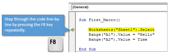 Step-Through-VBA-Code-with-the-F8-Key