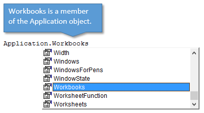 Workbooks Member of Application Object - Intro to VBA