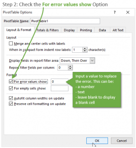 How to Remove Errors in Your Pivot Tables + Video - Excel Campus