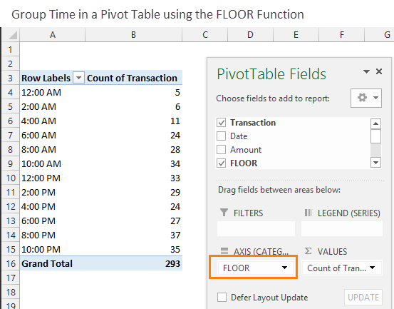 Time Clock Increment Chart