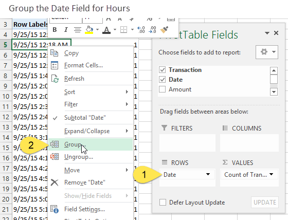 Hourly Chart Excel