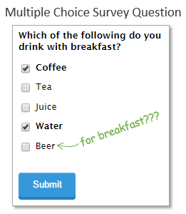 Multiple Choice Survey Question Example