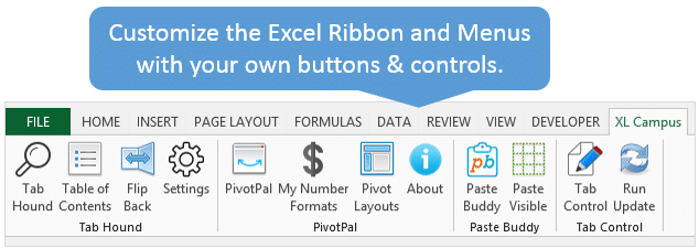 Customize the Excel Ribbon