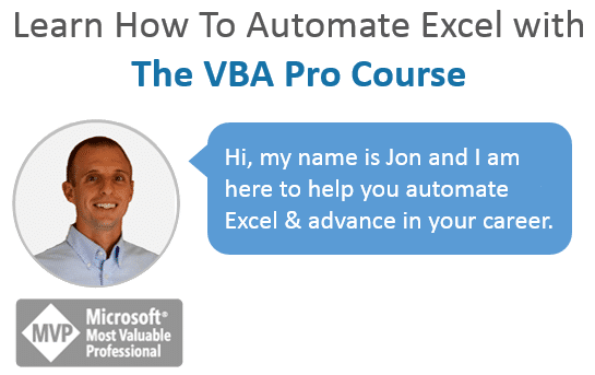 Learn How to Automate Excel VBA Pro Course Jon