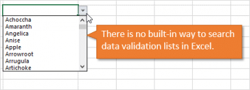 How to Search Data Validation Drop-down Lists in Excel - Excel Campus