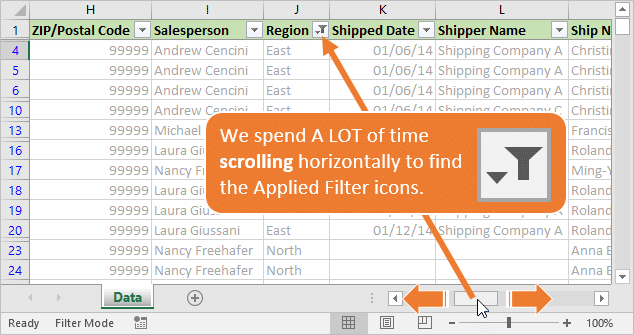 ms access listbox horizontal scrollbar