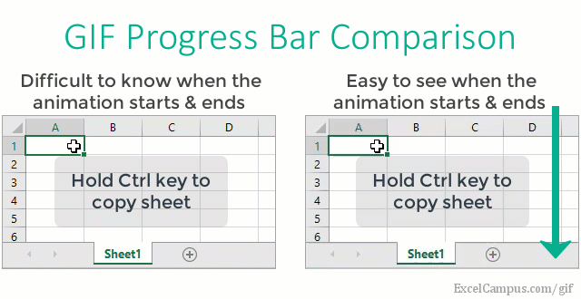 GIF Progress Bar Side by Side Animation Comparison