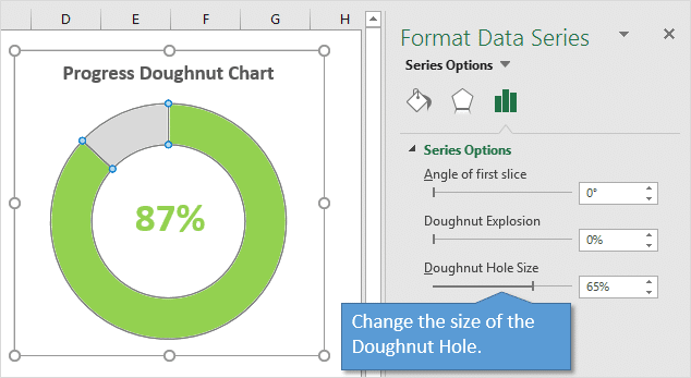 Excel Percentage Complete Chart