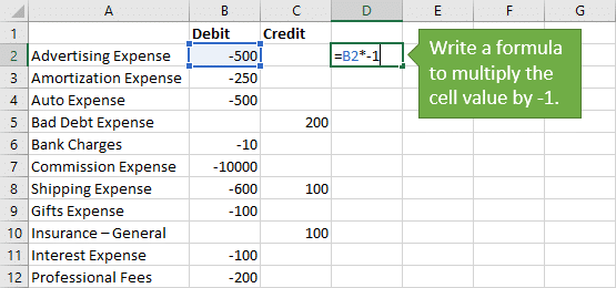 2 Ways to Reverse Number Signs Positive Negative in Excel - Excel