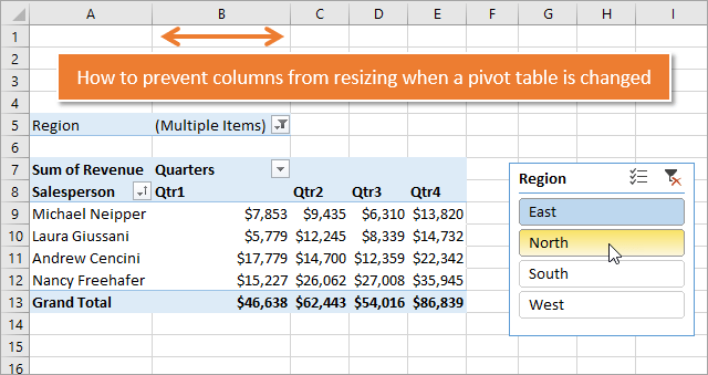 change grandtotal layout on pivot table in excel 2017