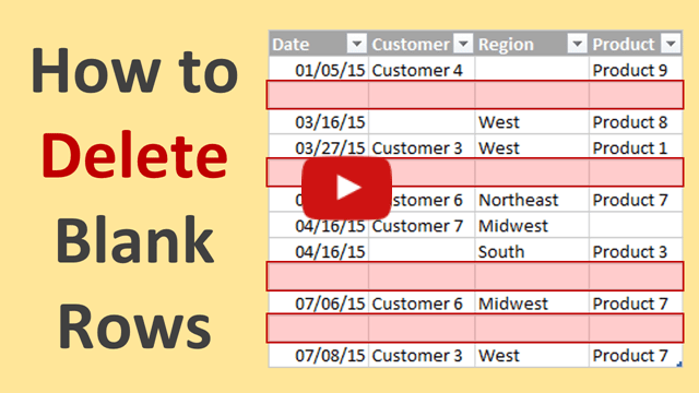 How to Delete Blank Rows 640 YouTube Video Thumb