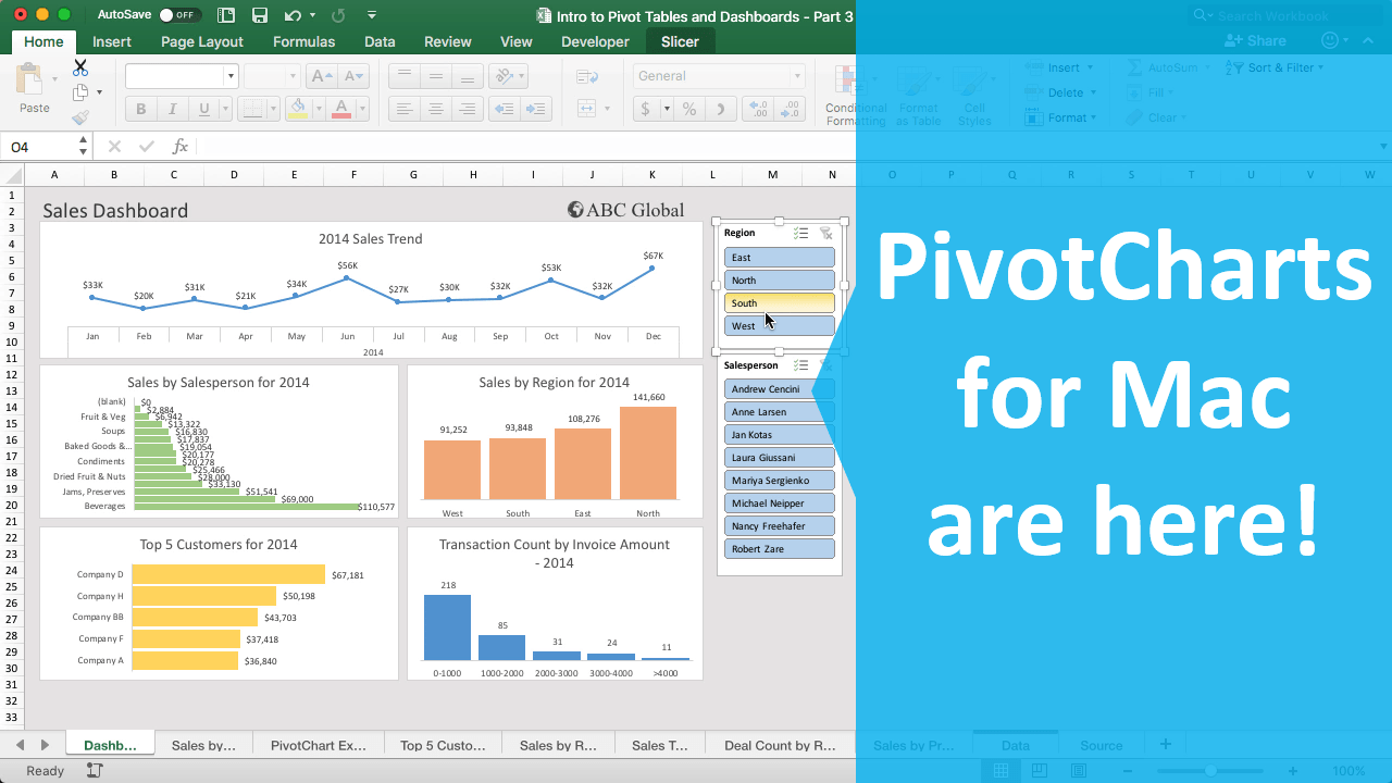 excel for the mac