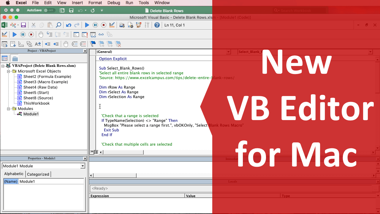 New Vb Editor For Excel 2016 For Mac Excel Campus - 