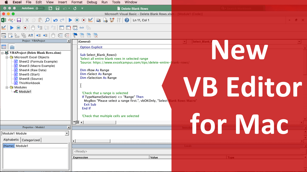 mac excel open vba editor