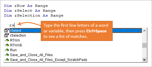 CtrlSpace-to-Auto-Complete-Words-with-Intellisense-in-VBA
