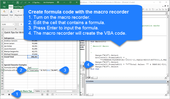 add macro using vba