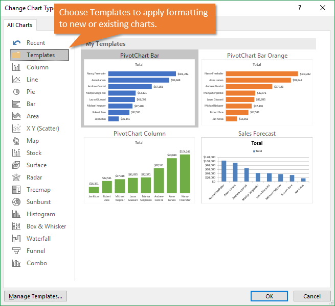 Excel Chart Settings