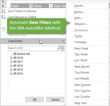 How to Filter for Dates with VBA Macros in Excel - Excel Campus