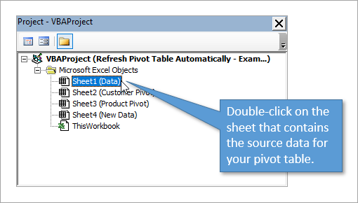 Refresh Pivot Tables Automatically When