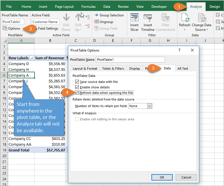 Refresh Chart In Excel