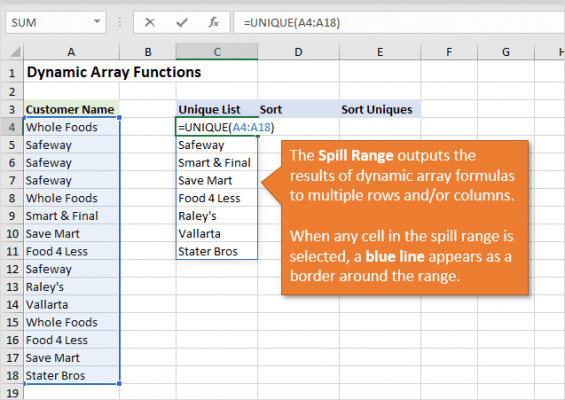 New Excel Features: Dynamic Array Formulas & Spill Ranges - Excel Campus