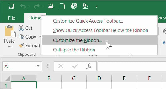 add macro button excel ribbon