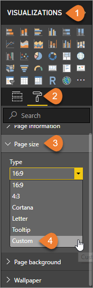 Choose Custom Page Size from the Format menu