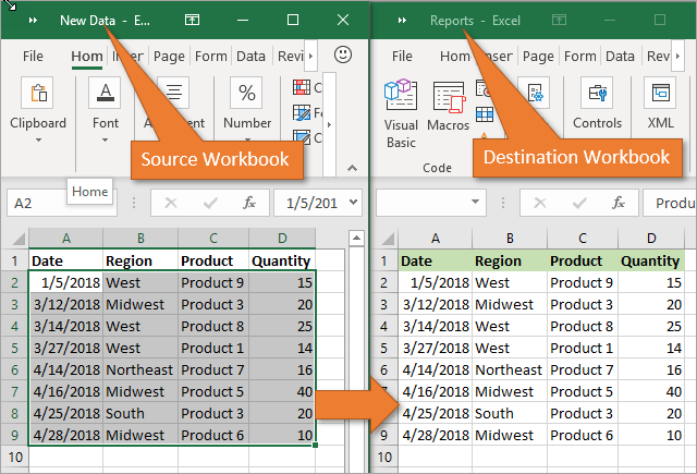 Copy Data to Another Workbook Using Macros