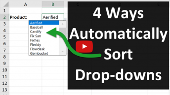 4 Ways to Automatically Sort Drop Down Lists Excel 640