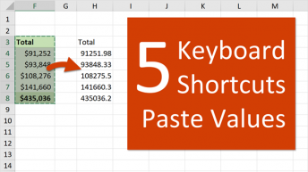 5 Keyboard Shortcuts to Paste Values in Excel