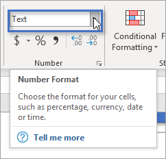Change the Number Format