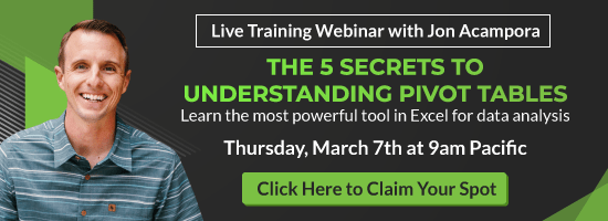 Pivot Tables Webinar Banner Feb 2019 - 550 Black