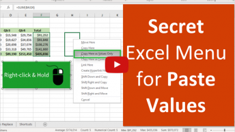 Secret Excel Menu for Right Click Paste Values 640