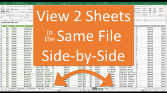 View 2 Sheets Side by Side in Same Workbook 640